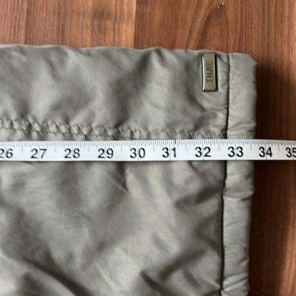 Green Parka by TNA Size M Woman’s Tan Faux Fur Lining and 4 Pockets *no hood fur - Picture 8 of 12